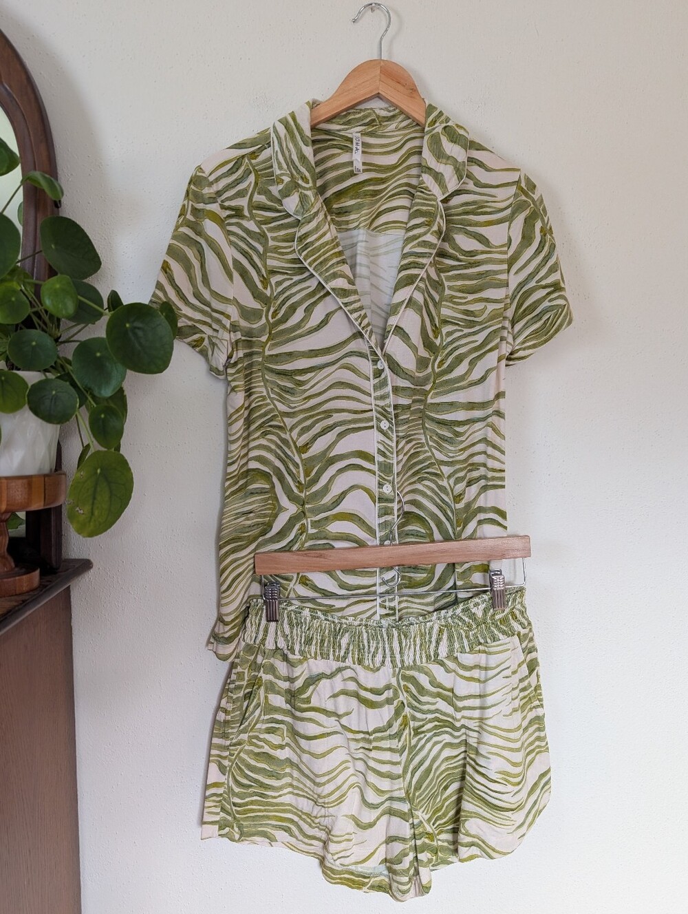 Soma | Short Sleeve Notch Collar Pajama Shirt + Short Set